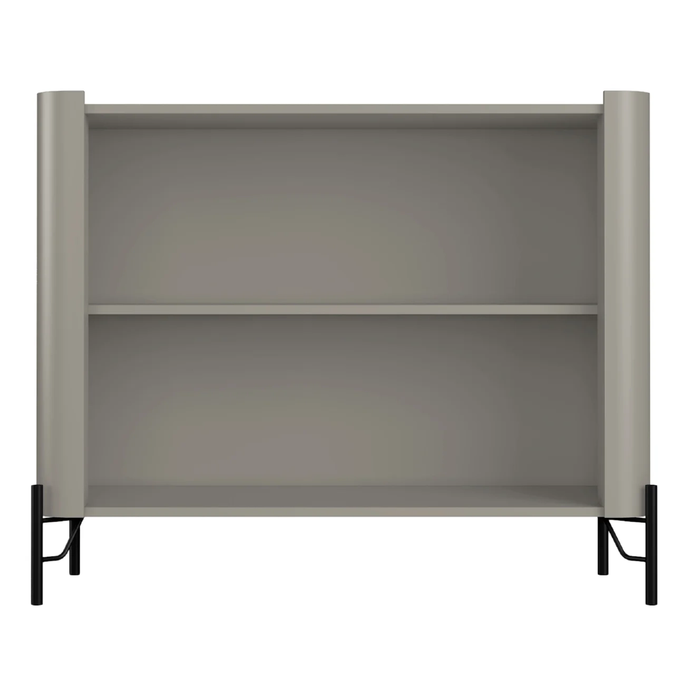 Buffet Aparador 99cm 2 Portas Brise Blen Grigio/Preto I06 - Mpozenato