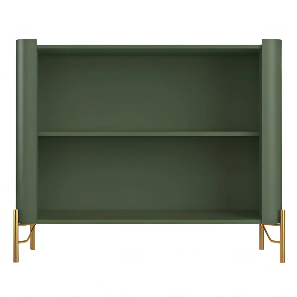 Buffet Aparador 99cm 2 Portas Lisas Blen Musgo/Dourado I06 - Mpozenato
