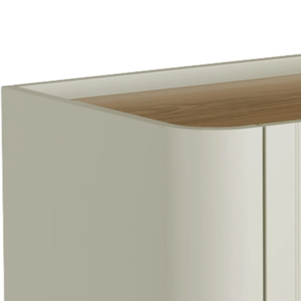 Buffet Aparador 99cm 2 Portas Brise Blen Louro/Luna/Dourado I06 - Mpozenato