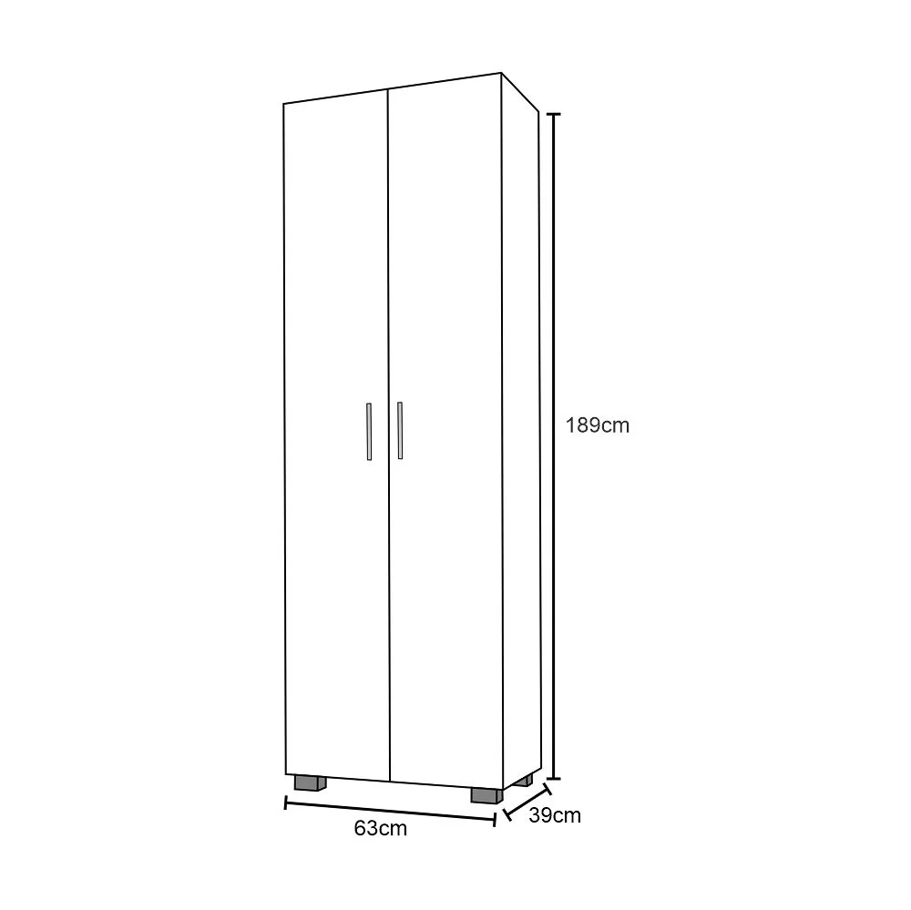 Estante Livreiro 2 Portas Office Branco  Móveis Leão