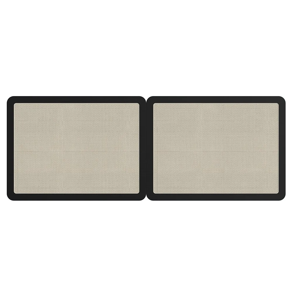 Cabeceira Casal Queen e 2 Mesas Pé Metal Arlo A10  Nero/Dourado - Mpozenato