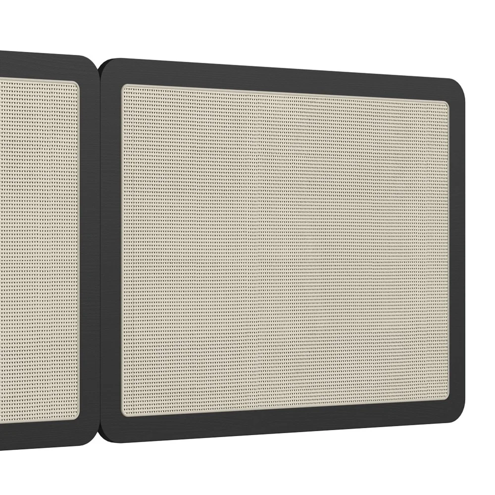 Cabeceira Casal Queen e 2 Mesas Pé Metal Arlo A10  Nero/Dourado - Mpozenato