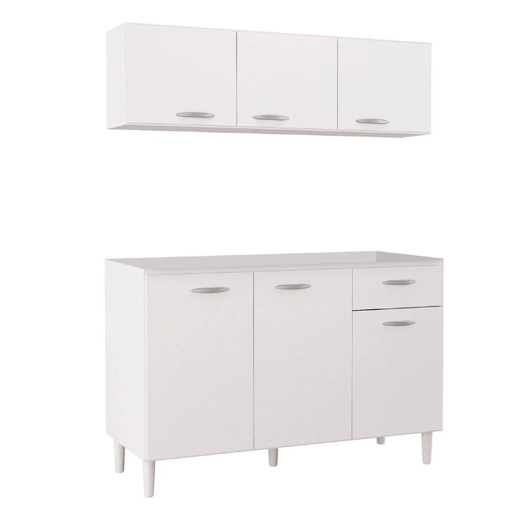 Armário de Cozinha CP01 Sem Tampo Classic Z46 Branco - Mpozenato