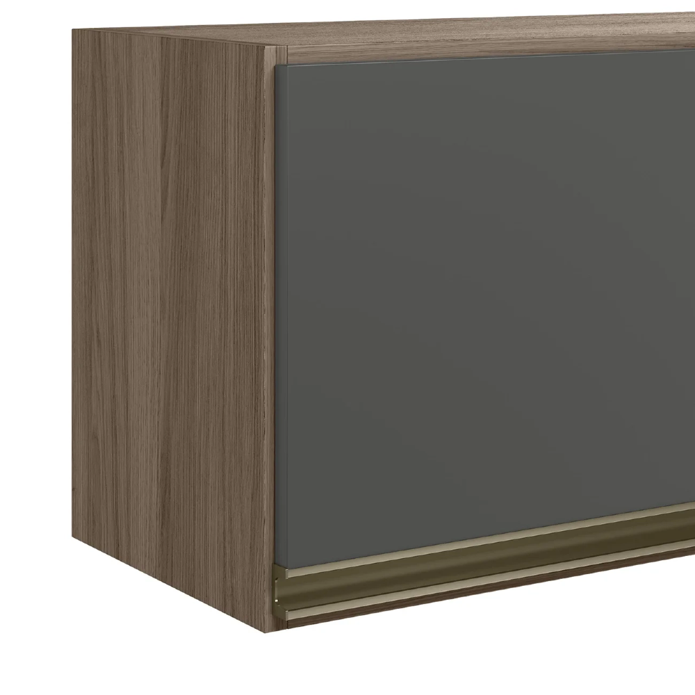 Armário de Cozinha Basculante 80cm Maly N03 Carvalho/Grafite - Mpozenato