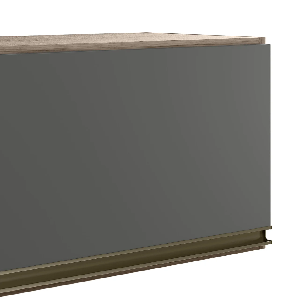 Armário de Cozinha Basculante 80cm Maly N03 Carvalho/Grafite - Mpozenato