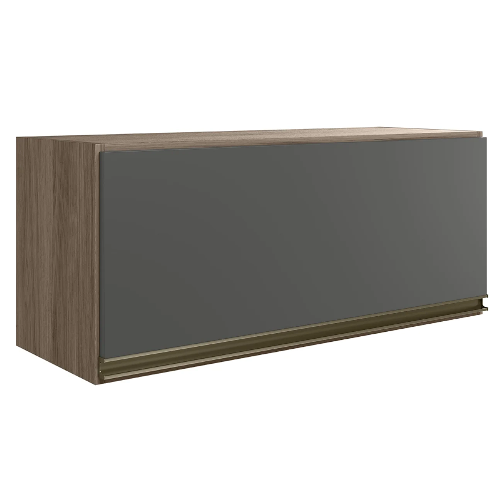 Armário de Cozinha Basculante 80cm Maly N03 Carvalho/Grafite - Mpozenato