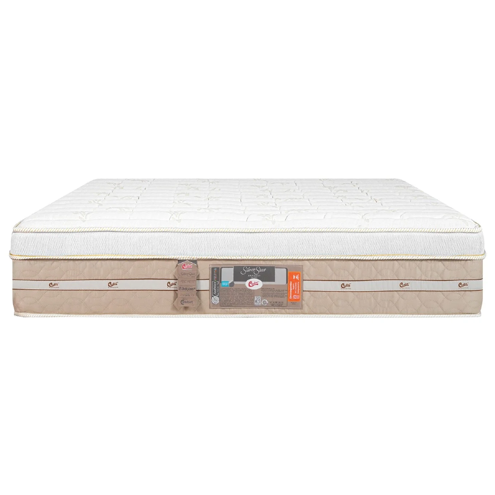 Colchão Casal One Face Molas Pocket Silver Star 138x188x32cm - Castor