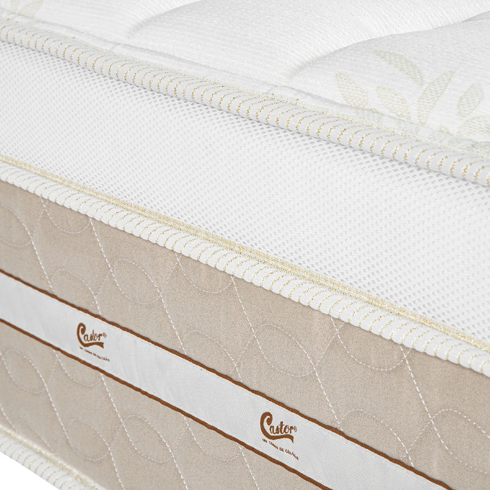 Colchão King One Face Molas Pocket Silver Star 193x203x32cm - Castor