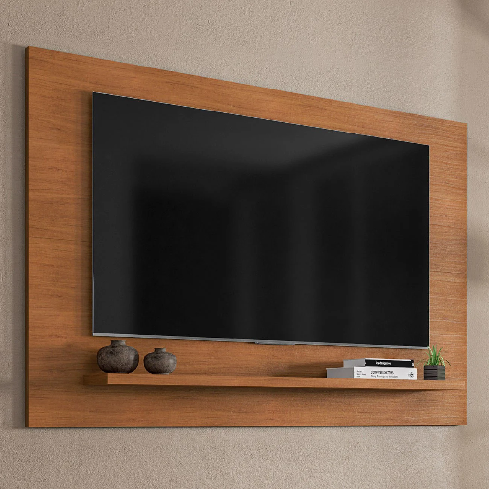 Painel Para TV Suspenso 50 Polegadas 135cm Saira C14 Cedro - Mpozenato