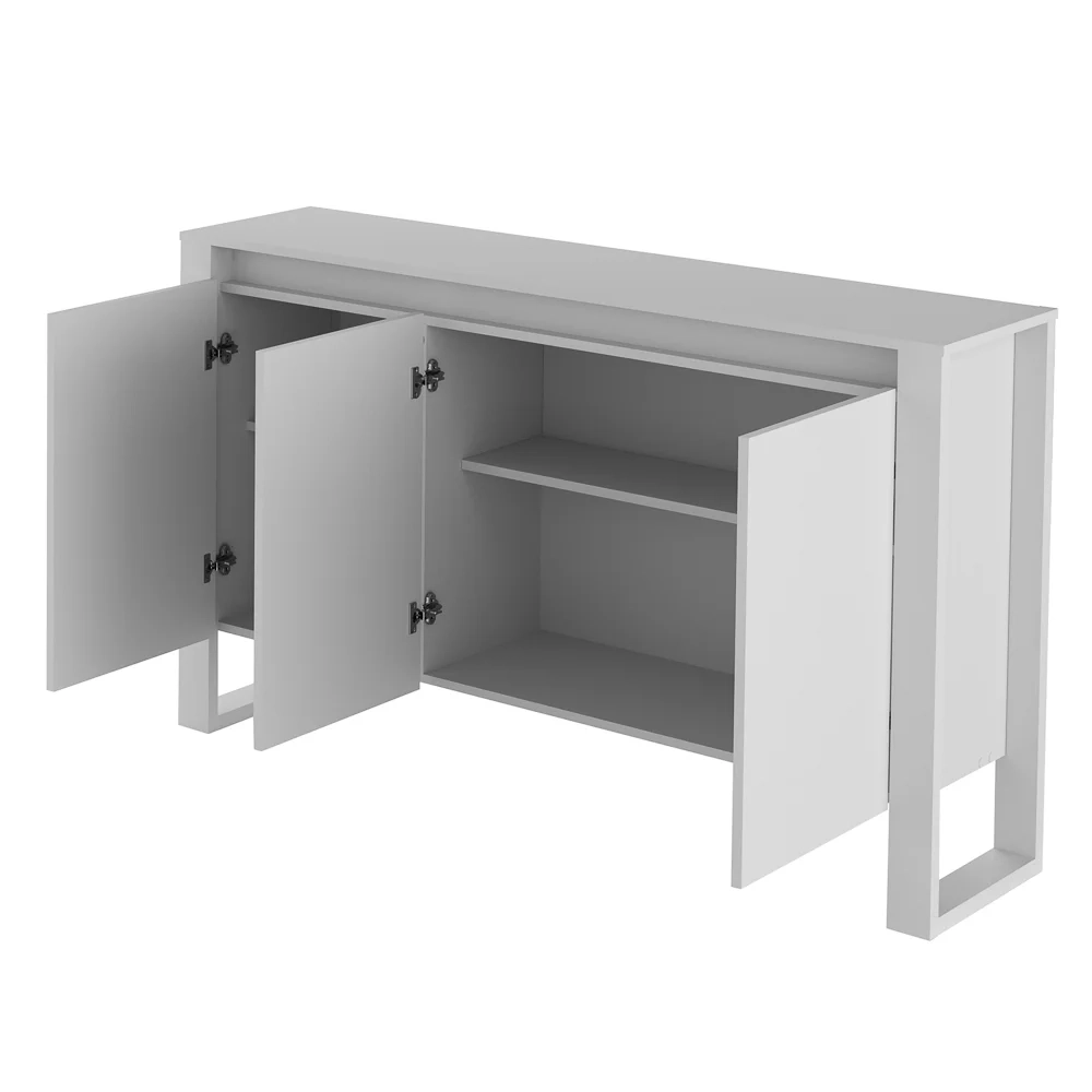 Balcão Para Escritório 3 Portas 1.3 ME4147 Branco - Tecno Mobili