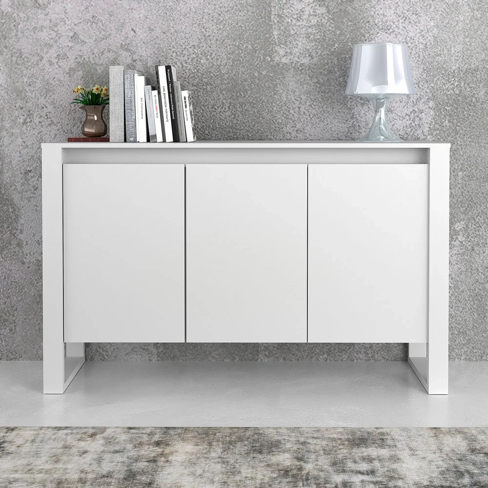 Balcão Para Escritório 3 Portas 1.3 ME4147 Branco - Tecno Mobili