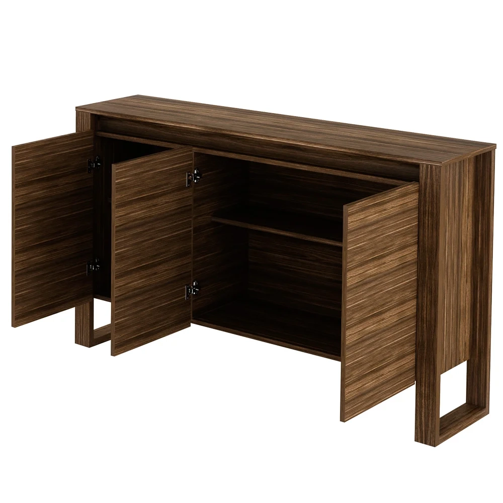 Balcão Para Escritório 3 Portas 1.3 ME4147 Nogal - Tecno Mobili