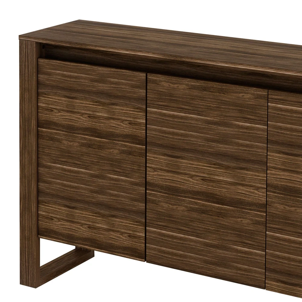 Balcão Para Escritório 3 Portas 1.3 ME4147 Nogal - Tecno Mobili