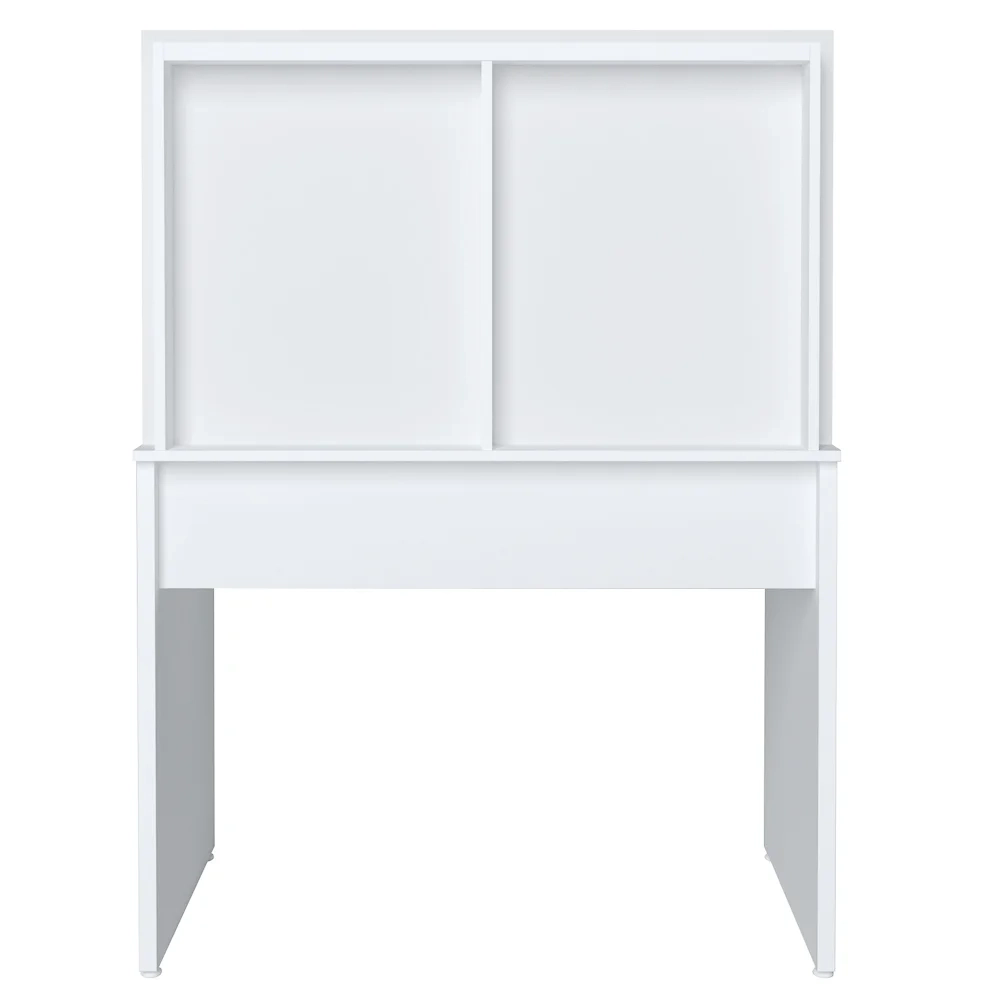 Escrivaninha com Painel 1 Nicho 1 Prateleira Mobile First Branco  Artany