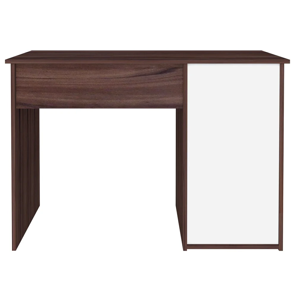 Escrivaninha Mesa para Escritório 1 Porta 1 Gaveta Mobile Hall Ipê/Branco  Artany