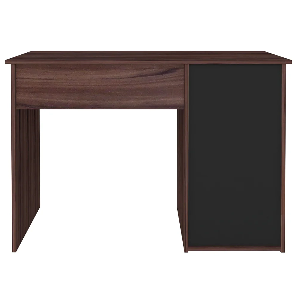 Escrivaninha Mesa para Escritório 1 Porta 1 Gaveta Mobile Hall Ipê/Preto  Artany