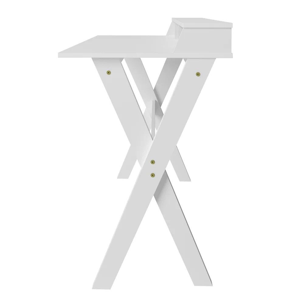 Escrivaninha Mesa para Computador Retrô 3 Nichos Itália Branco  Artany