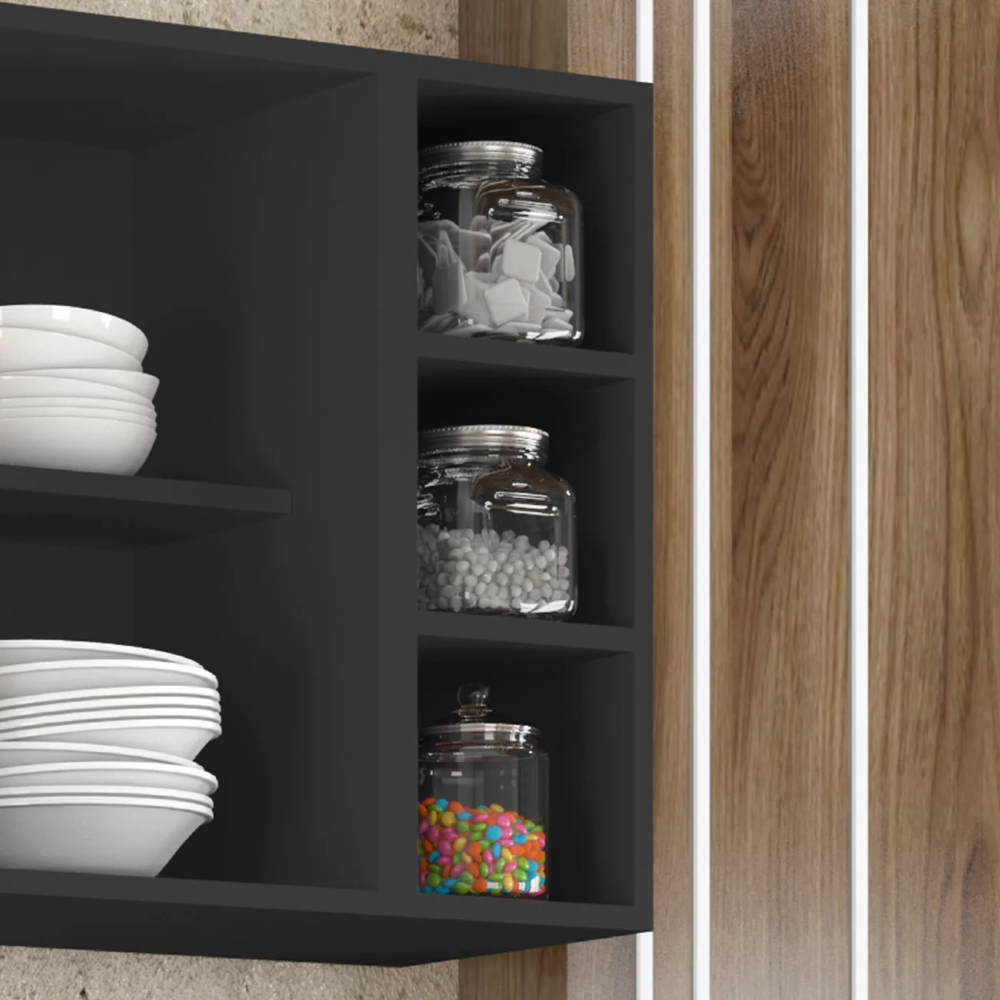 Nicho Aéreo Adega Vertical 20cm Pérola Z34 Preto            - Mpozenato