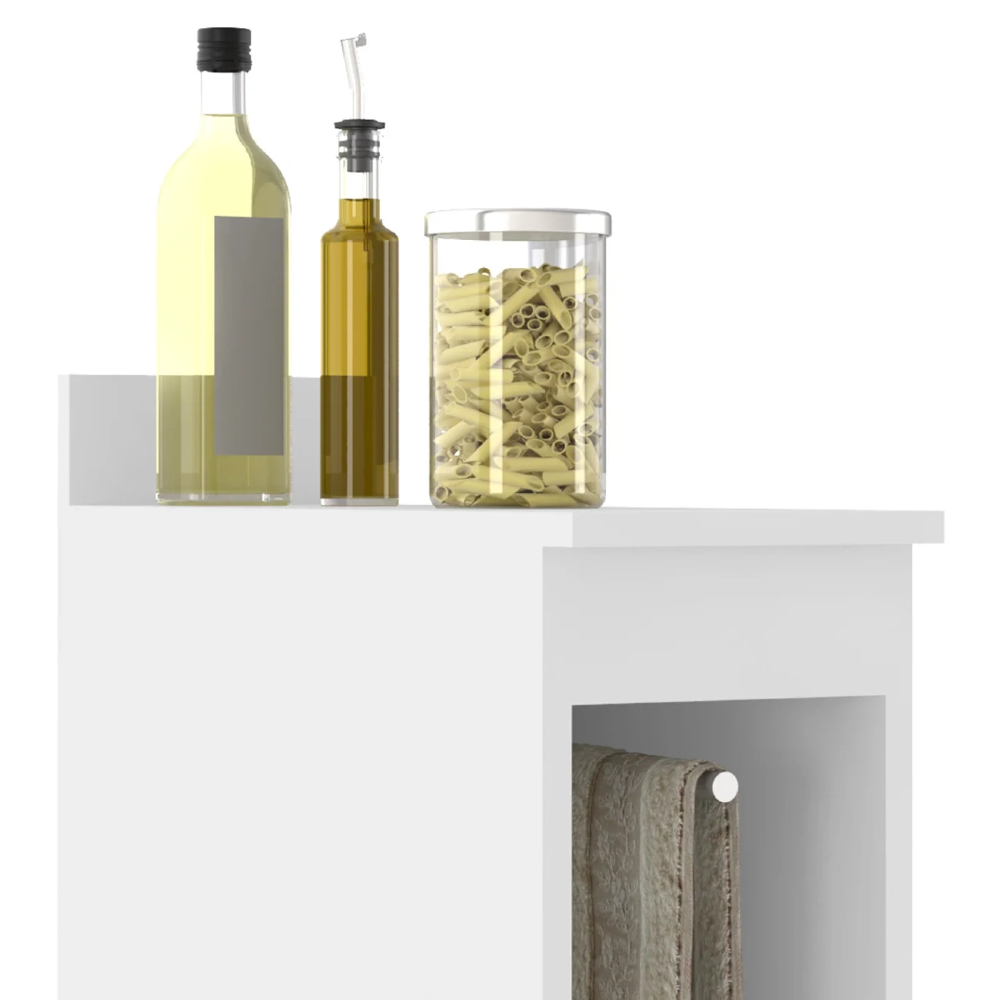 Balcão de Cozinha Porta Pano 20cm Pérola Z34 Branco         - Mpozenato