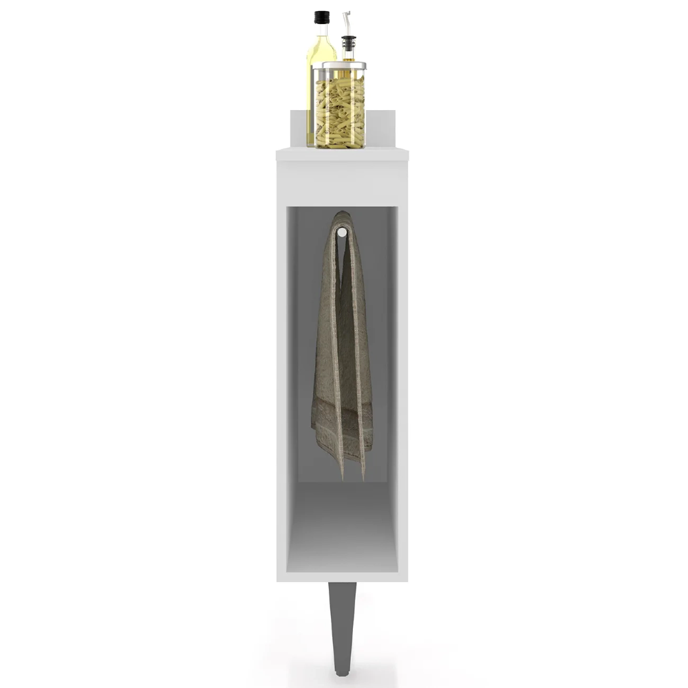 Balcão de Cozinha Porta Pano 20cm Pérola Z34 Branco         - Mpozenato