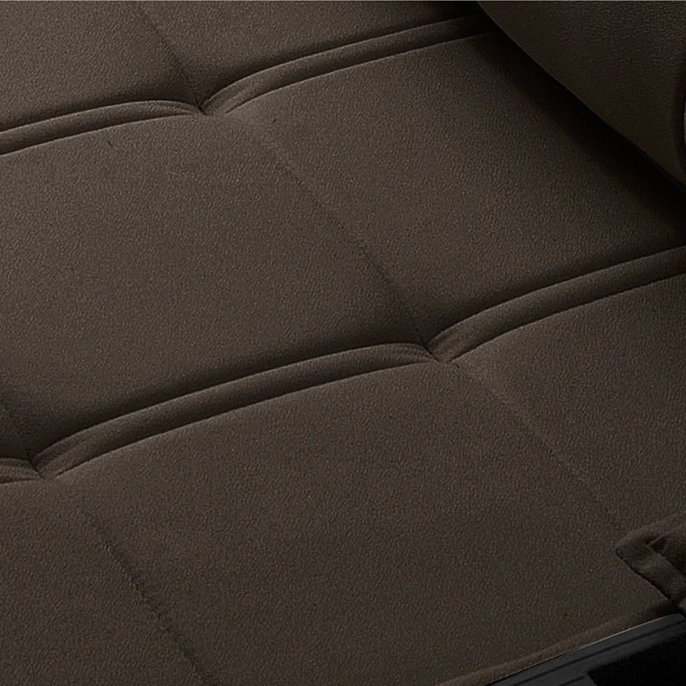 Sofá Retrátil 3 Lugares com Porta Copo 210cm Malta F05 Veludo Marrom Escuro - Mpozenato