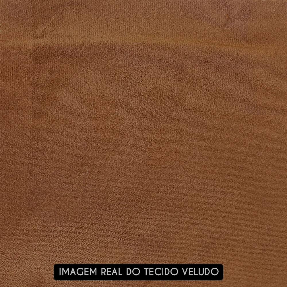 Sofá Retrátil 3 Lugares com Porta Copo 230cm Andes F05 Veludo Terracota - Mpozenato