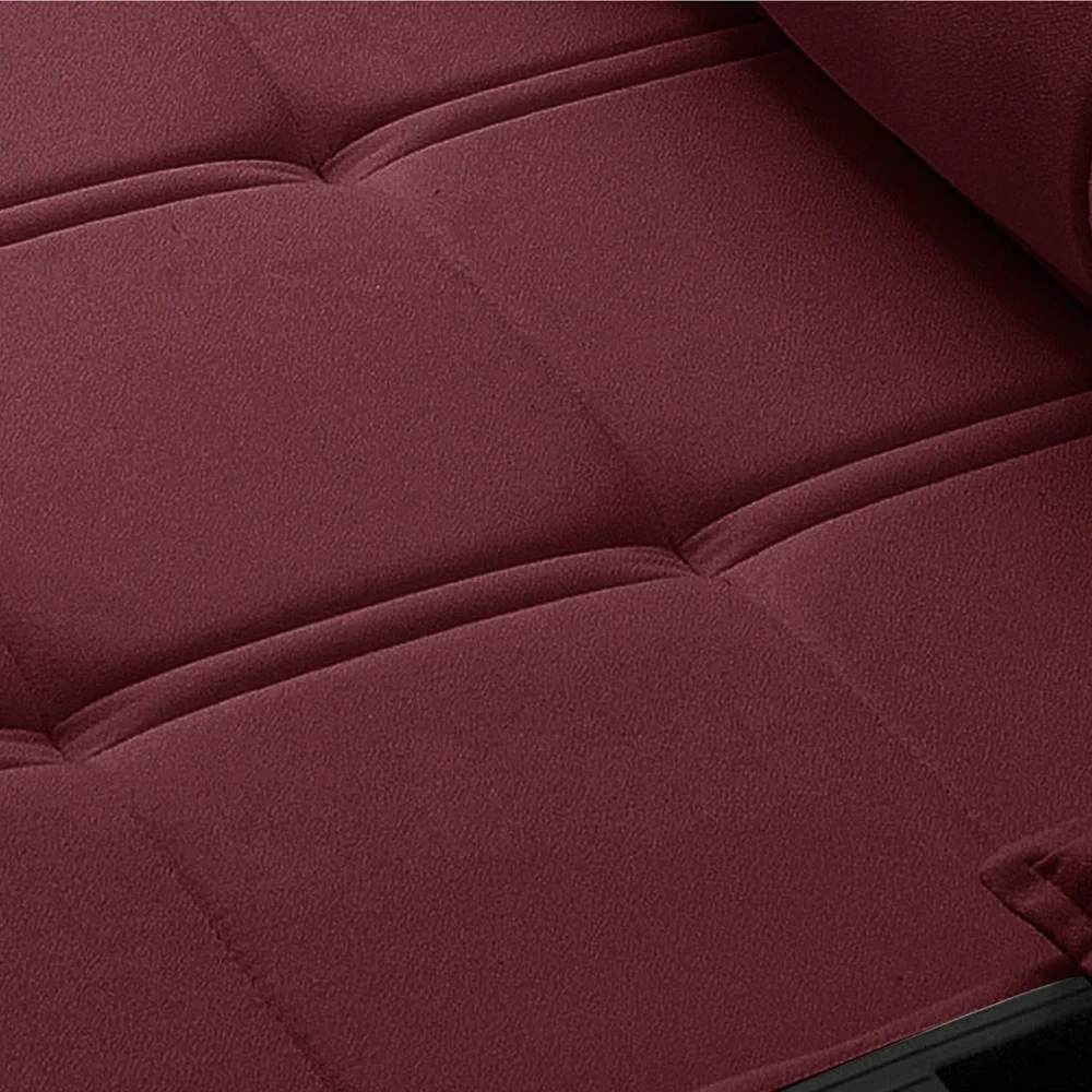 Sofá Retrátil 3 Lugares com Porta Copo 230cm Malta F05 Veludo Bordô - Mpozenato