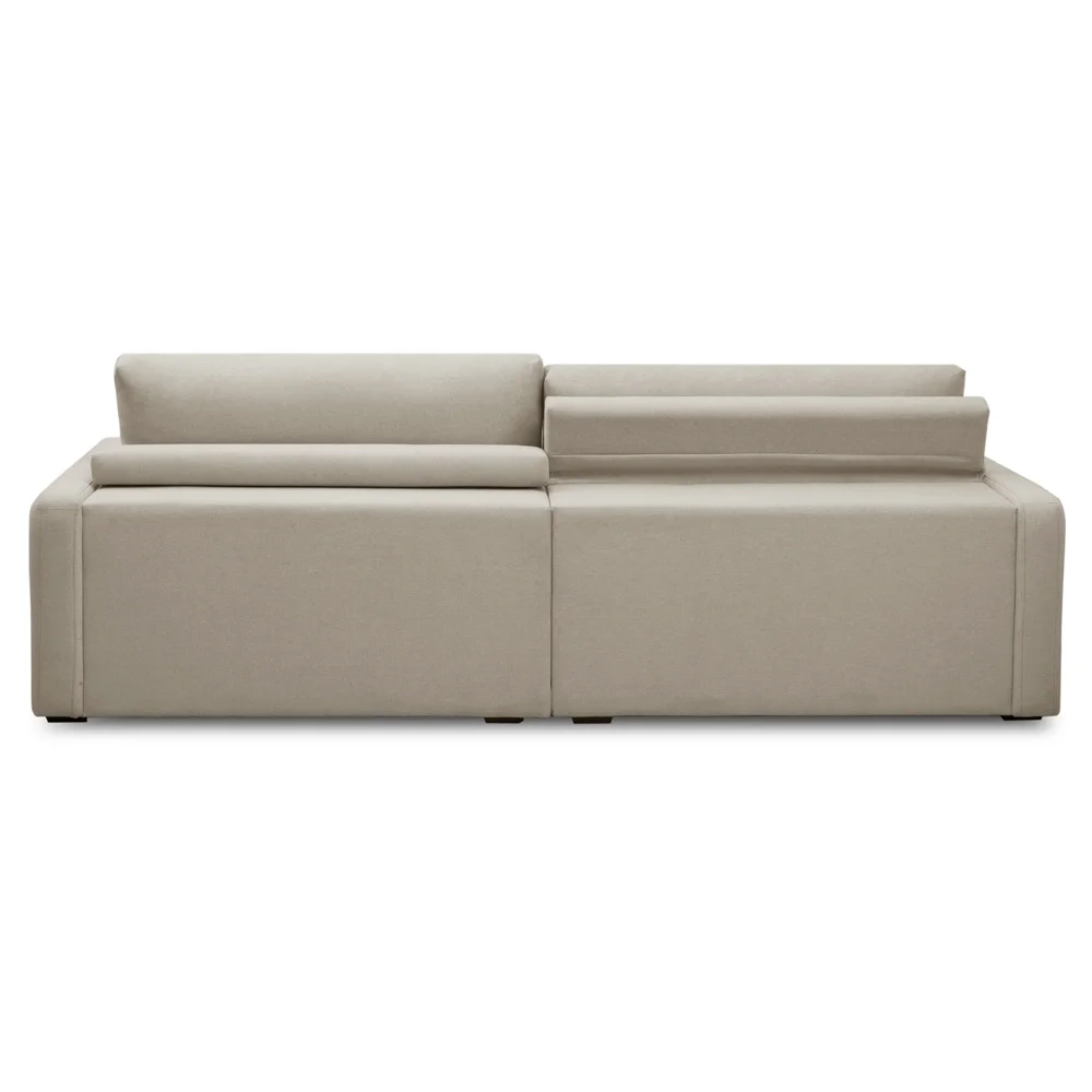 Sofá Retrátil Reclinável 240cm Sinna F05 Linho Bege - Mpozenato