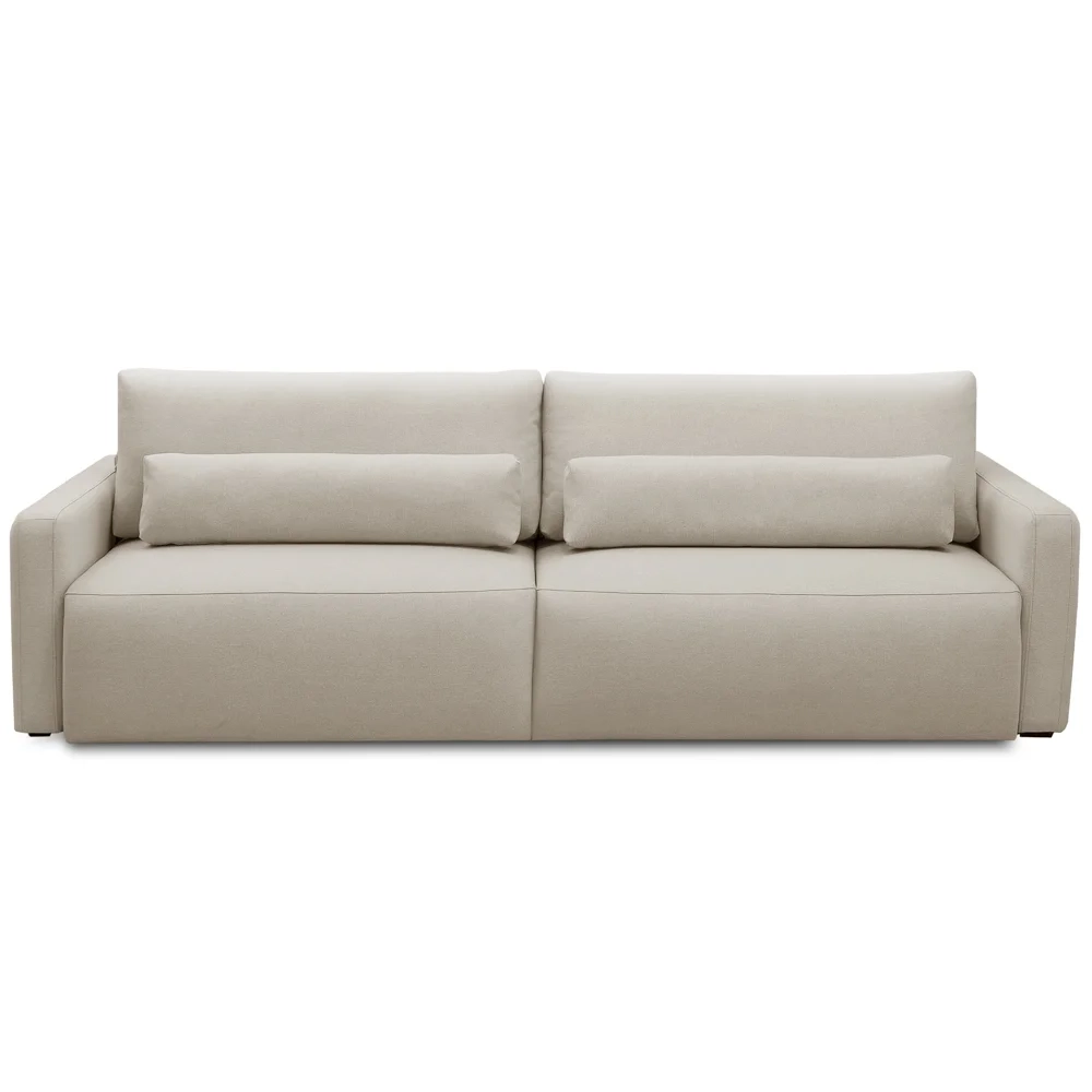 Sofá Retrátil Reclinável 240cm Sinna F05 Linho Bege - Mpozenato