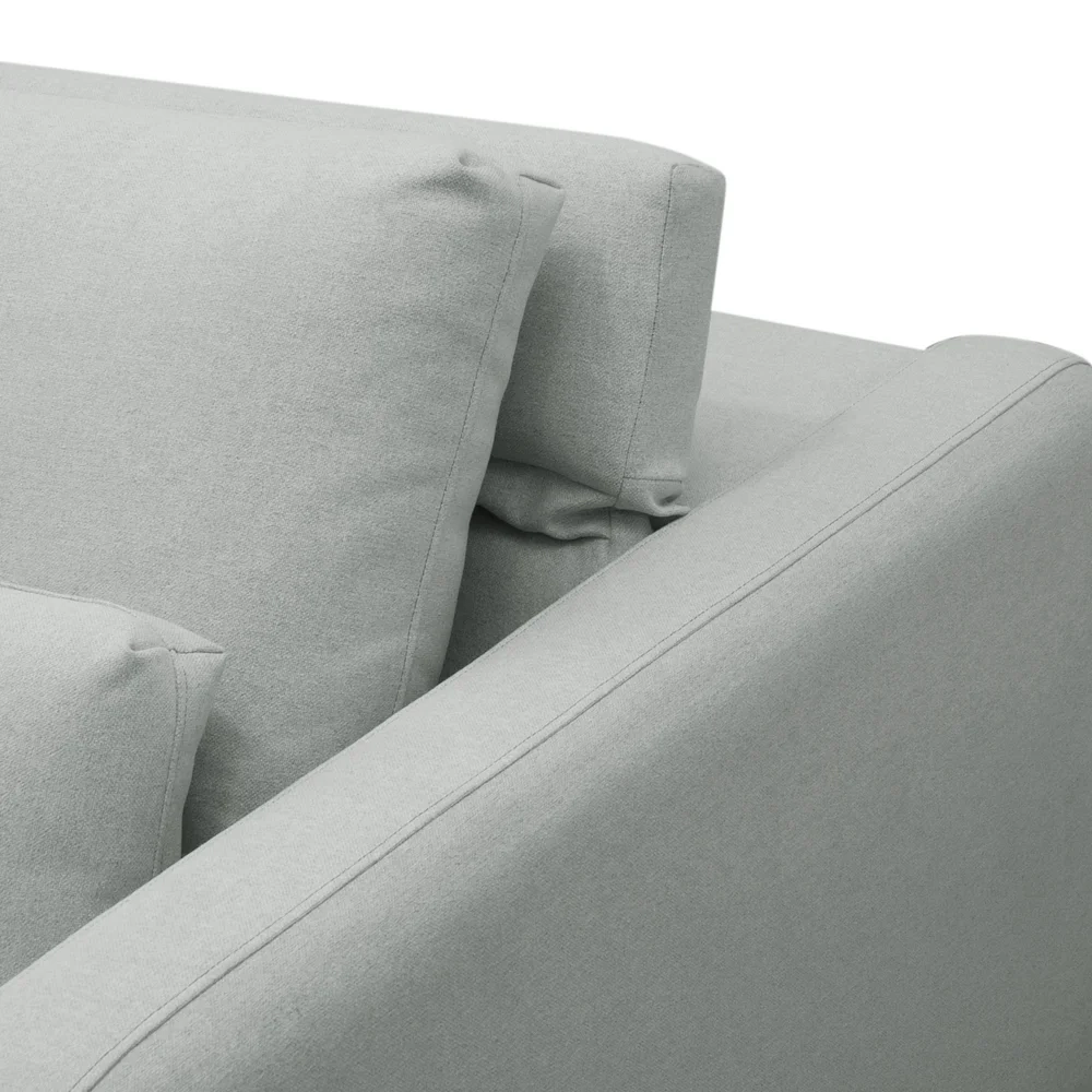 Sofá Retrátil Reclinável 240cm Sinna F05 Linho Cinza Claro - Mpozenato
