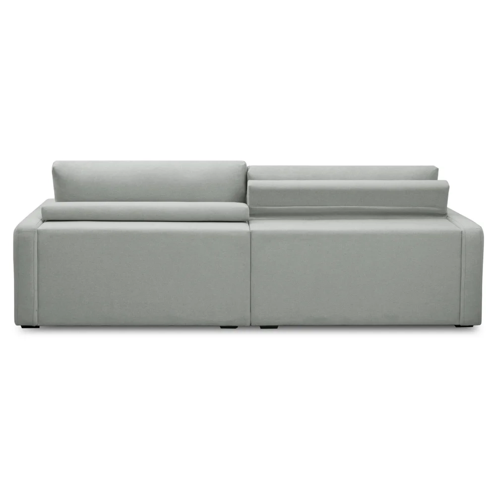 Sofá Retrátil Reclinável 240cm Sinna F05 Linho Cinza Claro - Mpozenato