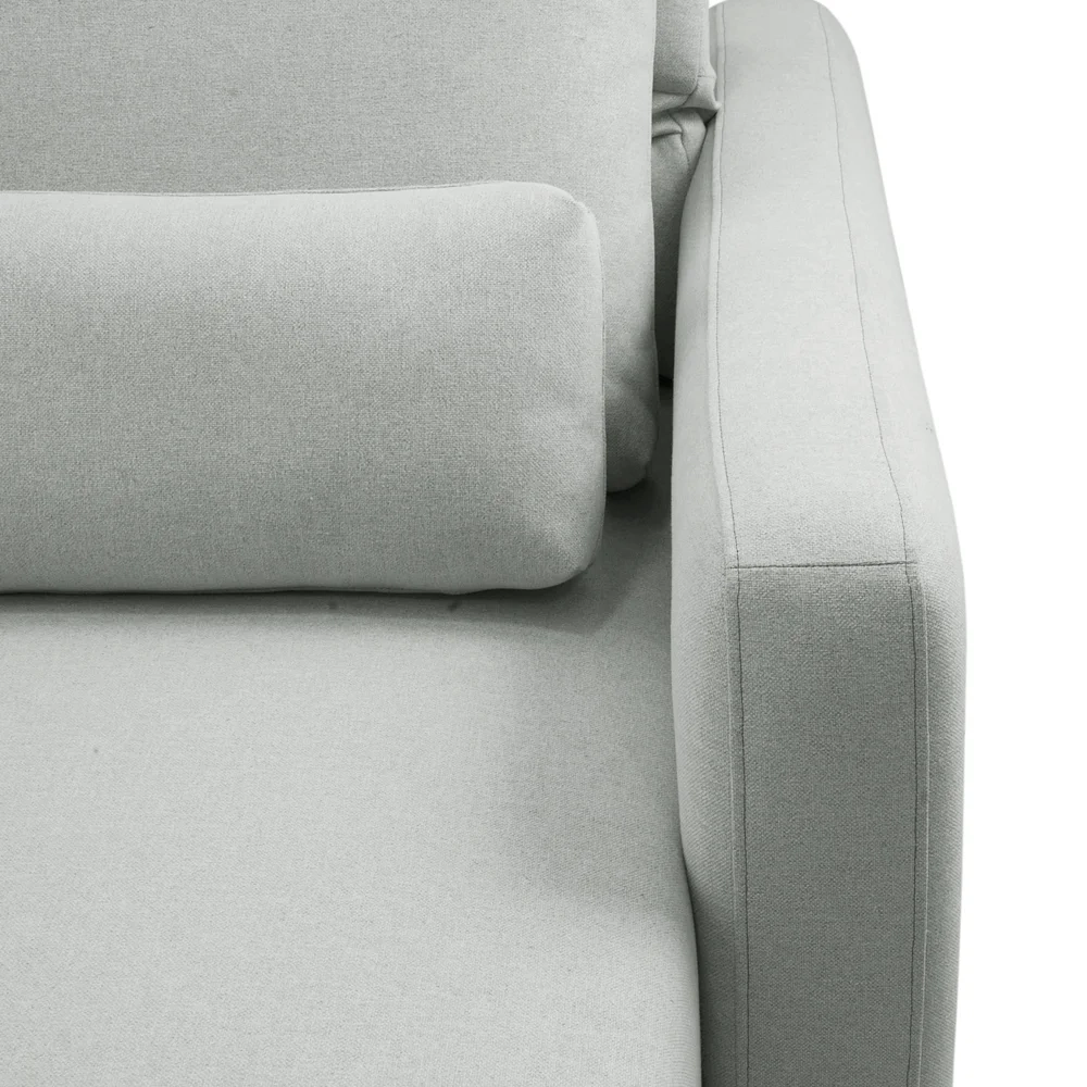 Sofá Retrátil Reclinável 240cm Sinna F05 Linho Cinza Claro - Mpozenato