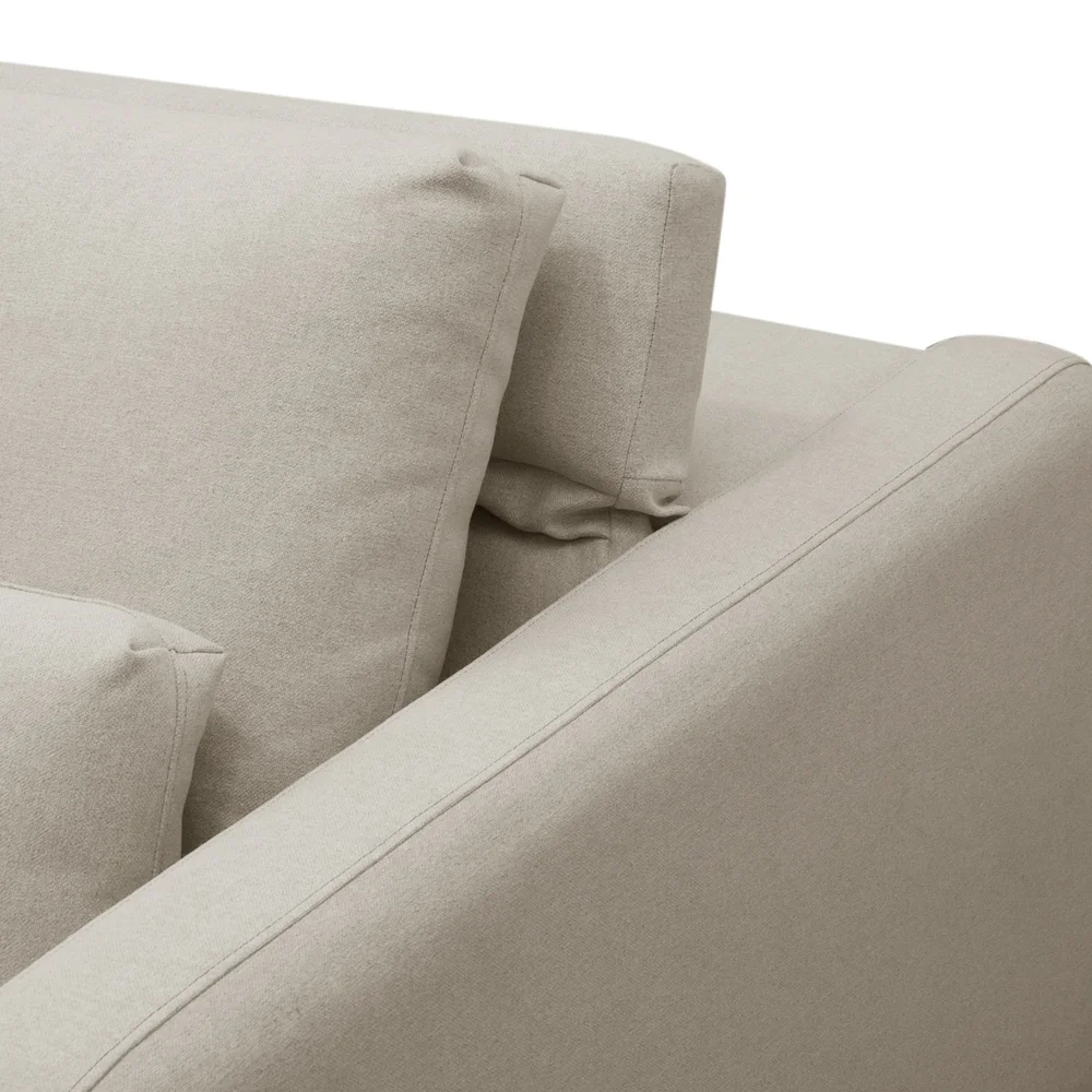 Sofá Retrátil Reclinável 270cm Sinna F05 Linho Bege - Mpozenato