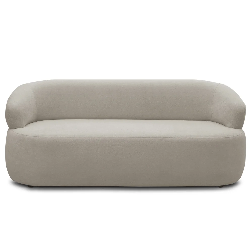 Sofá 2 Lugares Living Orgânico Sala de Estar 140cm Conka F05 Boucle Bege - Mpozenato