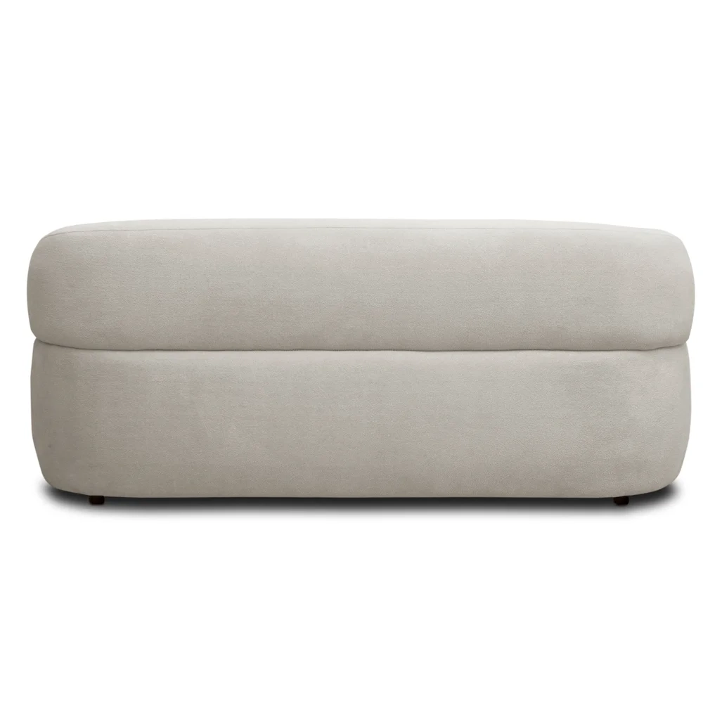 Sofá 2 Lugares Living Orgânico Sala de Estar 140cm Conka F05 Boucle Bege - Mpozenato