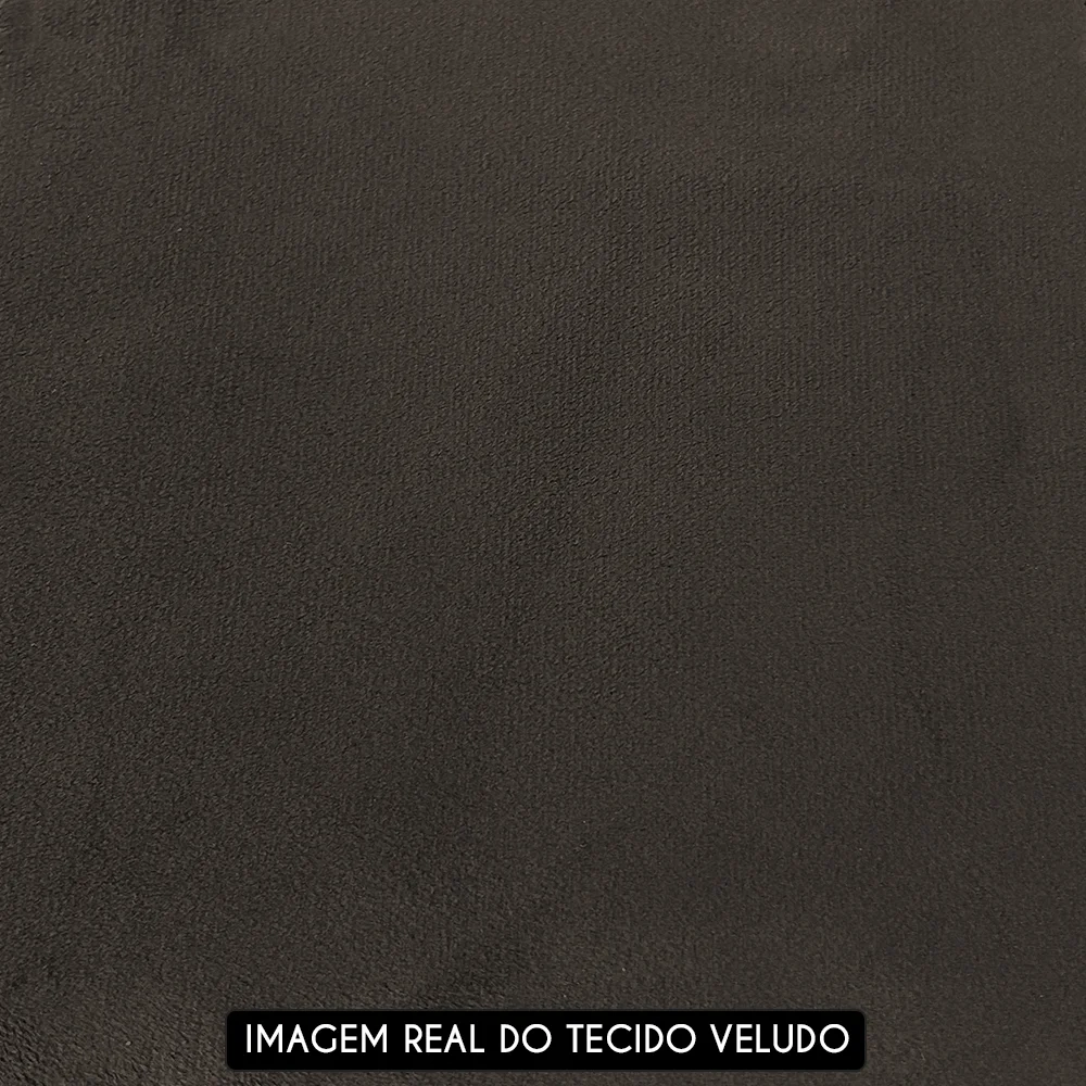 Sofá Retrátil 3 Lugares com Porta Copo 250cm Malta F05 Veludo Marrom Escuro - Mpozenato