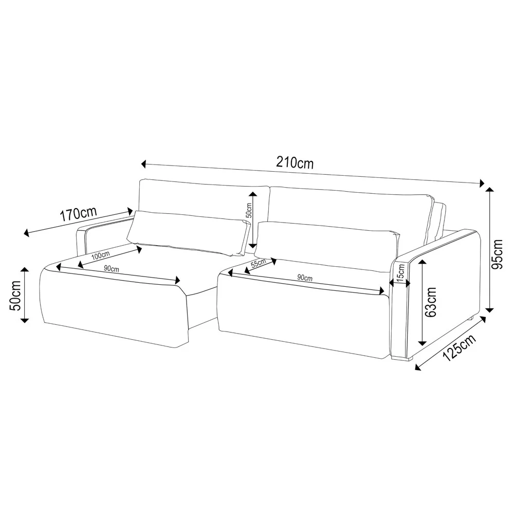 Sofá Retrátil Reclinável 210cm Sinna F05 Linho Bege - Mpozenato