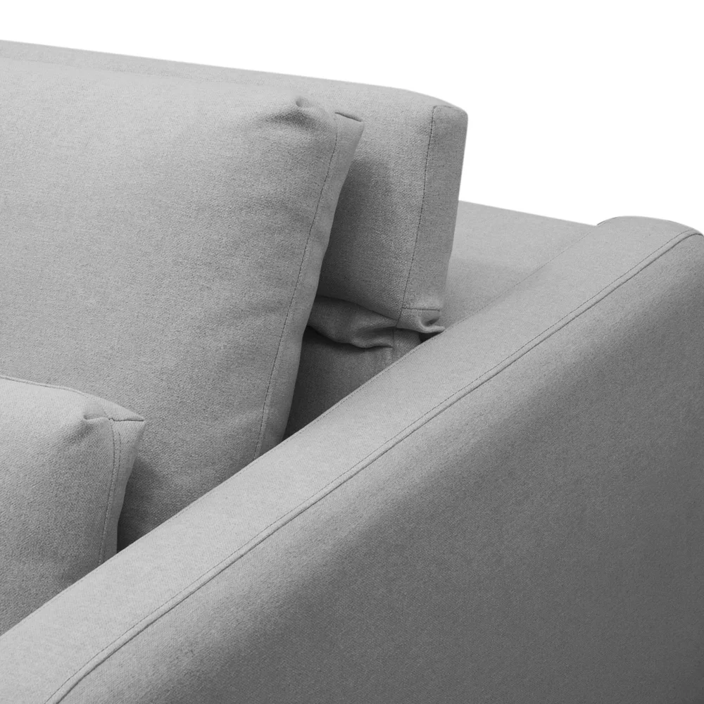 Sofá Retrátil Reclinável 210cm Sinna F05 Linho Cinza - Mpozenato