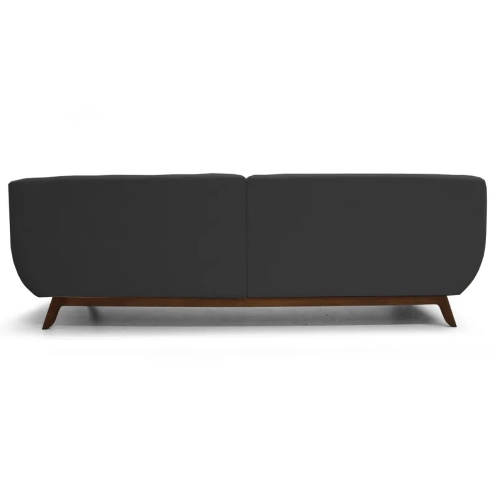 Sofá Atenas 3 Lugares 210cm C05 Corano Preto - Domi