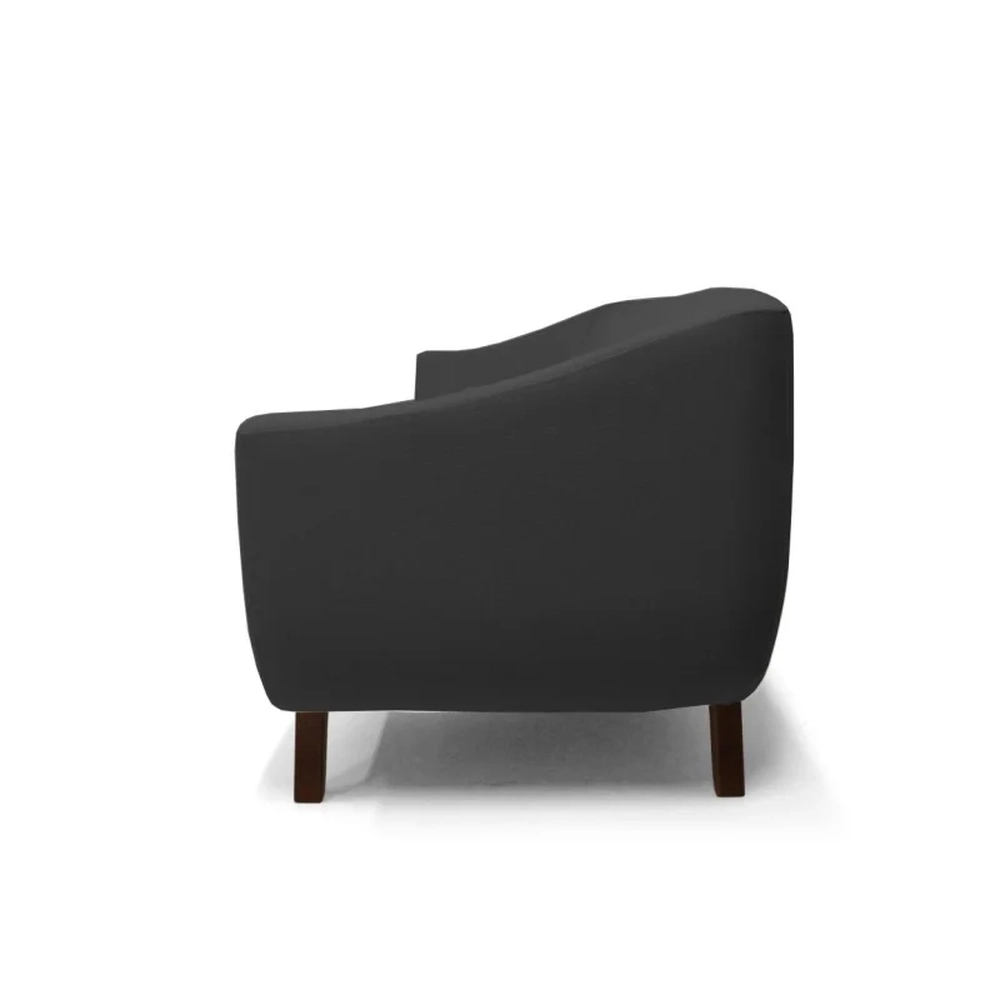 Sofá Atenas 3 Lugares 210cm C05 Corano Preto - Domi