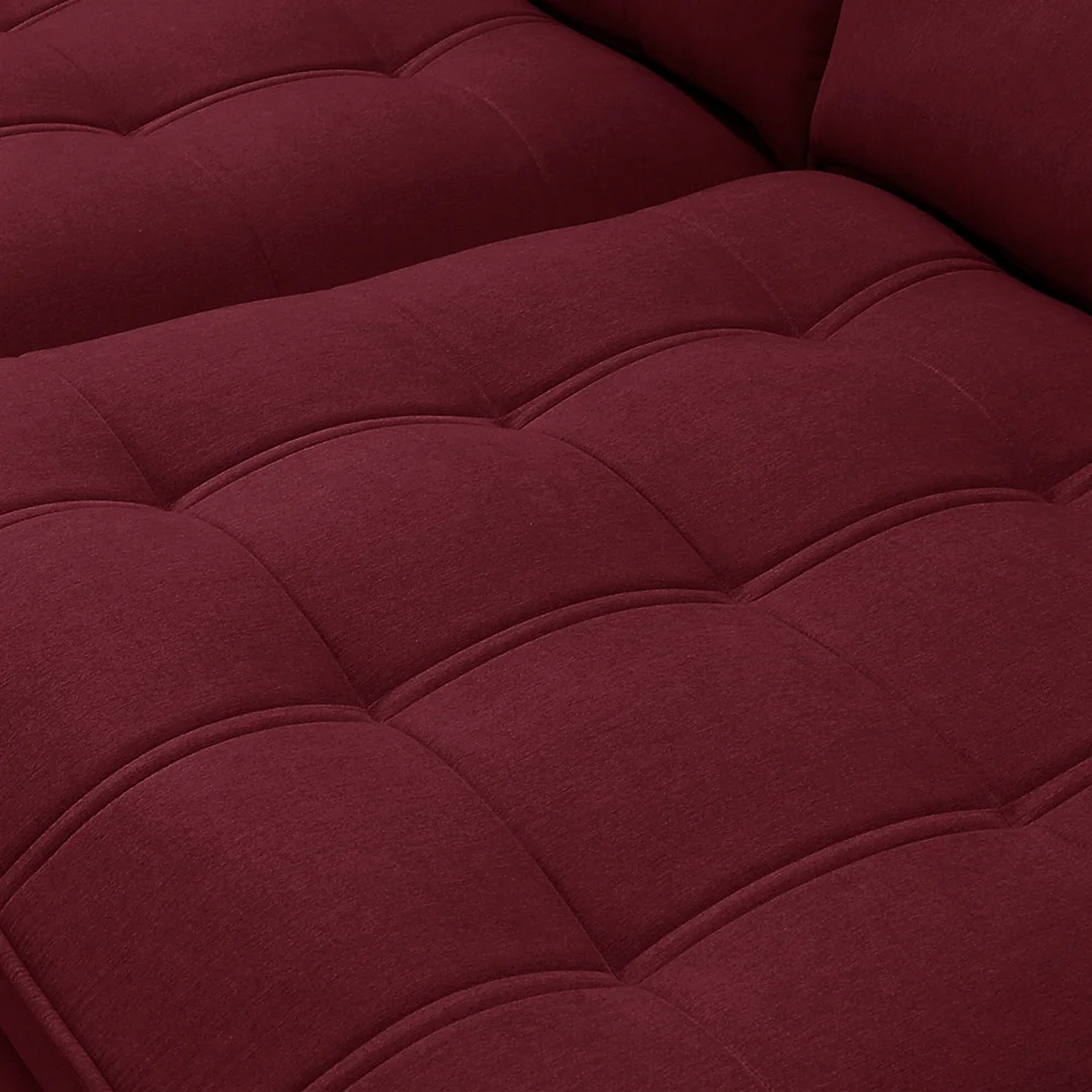 Sofá Retrátil Reclinável 3 Lugares 210cm Damy F05 Veludo Bordô - Mpozenato