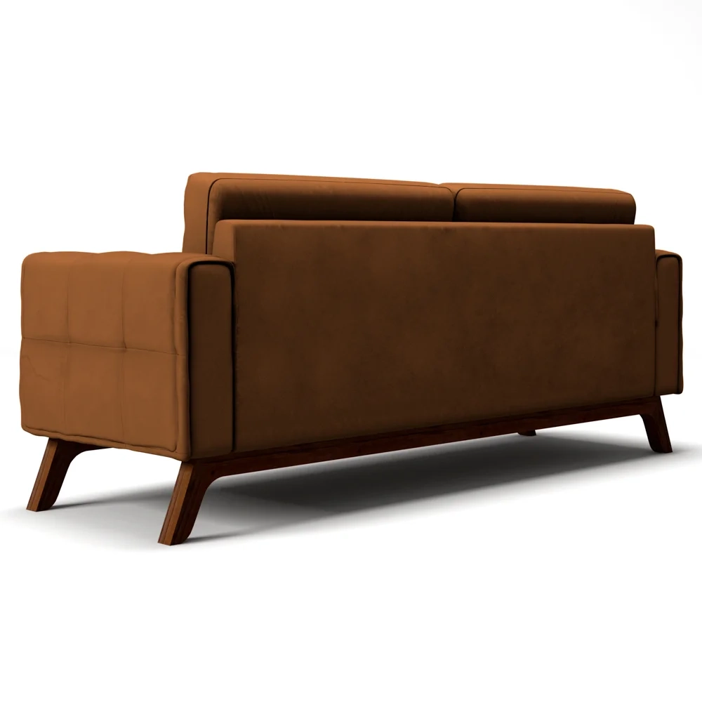 Sofá 150 cm 2 Lugares Sandero C-262 Veludo Telha - Domi