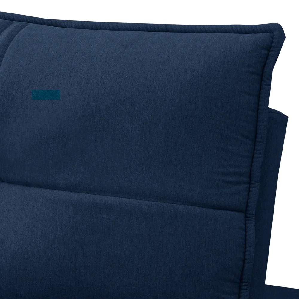 Sofá Retrátil Reclinável 3 Lugares 230cm Damy F05 Veludo Azul - Mpozenato