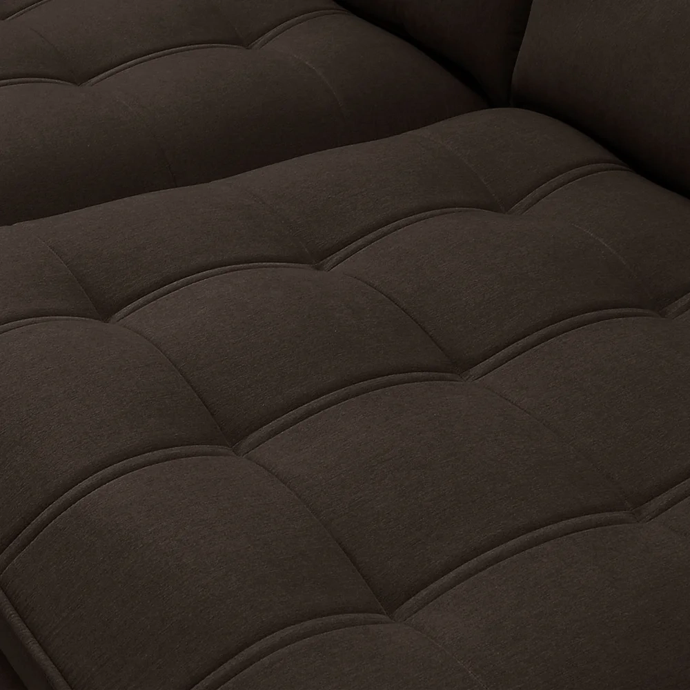 Sofá Retrátil Reclinável 4 Lugares 290cm Damy F05 Veludo Marrom Escuro - Mpozenato