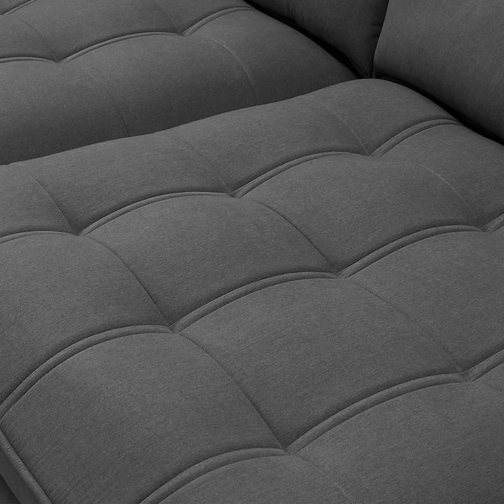 Sofá Retrátil Reclinável 4 Lugares 290cm Damy F05 Veludo Grafite - Mpozenato