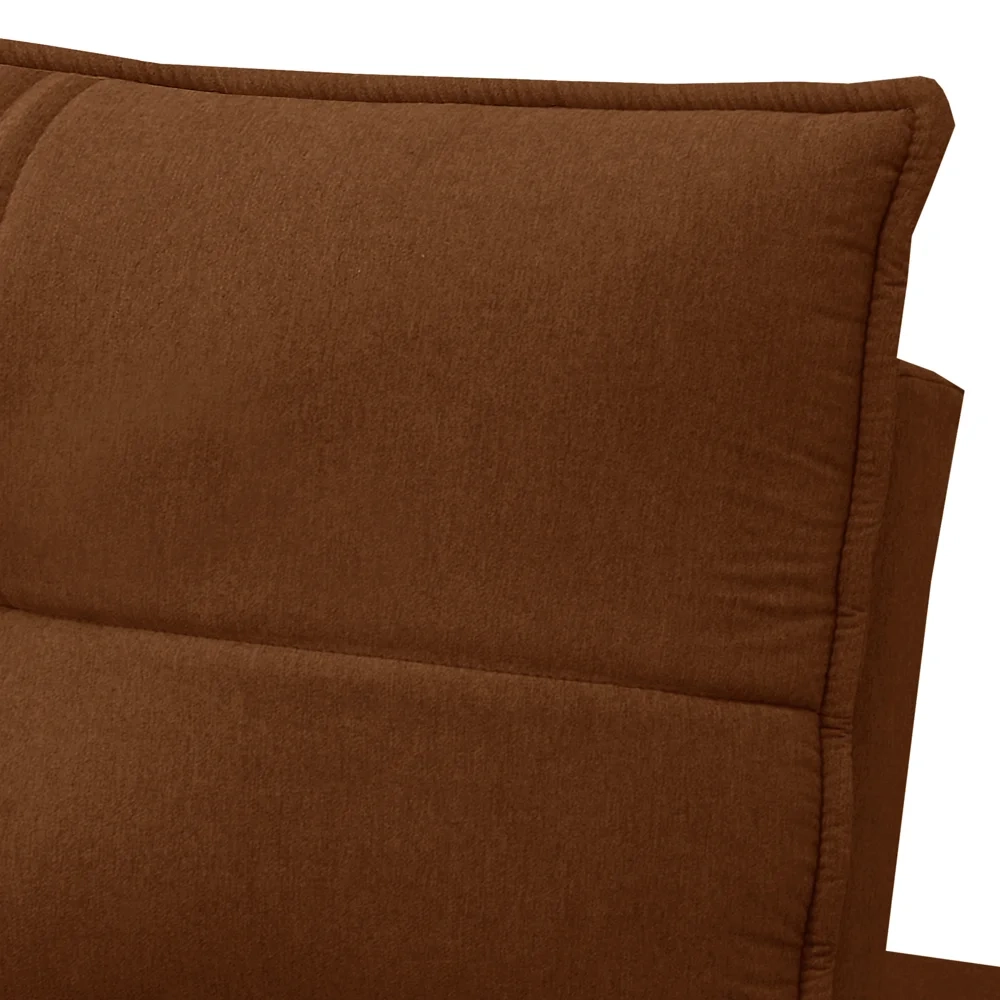 Sofá Retrátil Reclinável 4 Lugares 290cm Damy F05 Veludo Terracota - Mpozenato