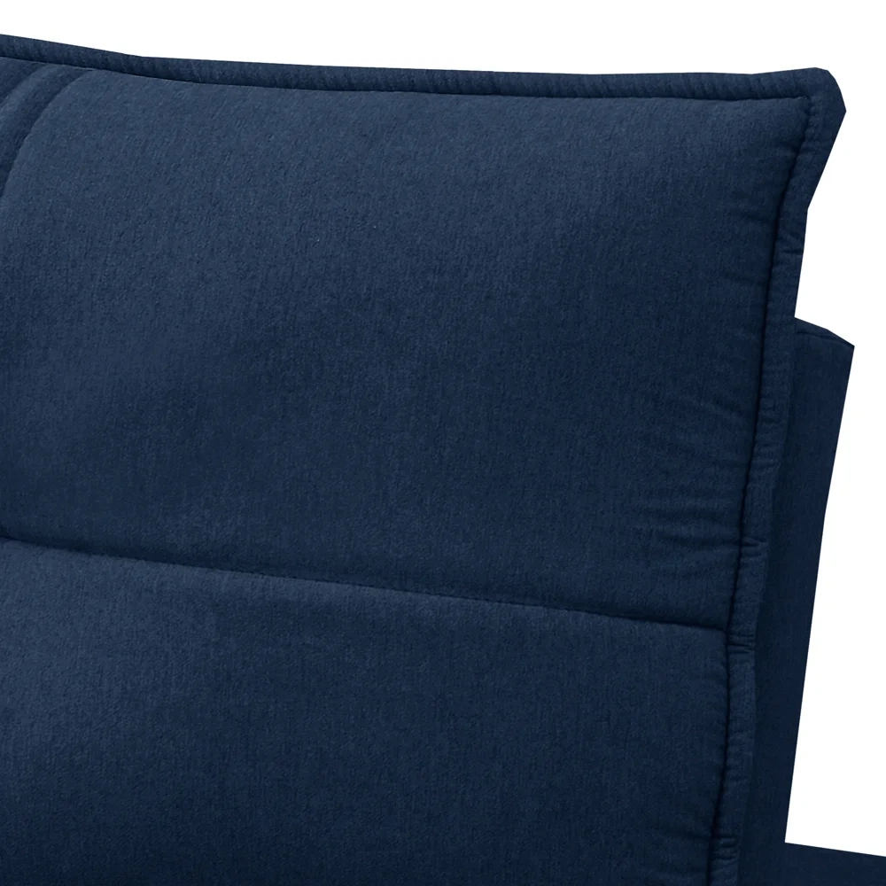 Sofá Retrátil Reclinável 4 Lugares 290cm Damy F05 Veludo Azul - Mpozenato