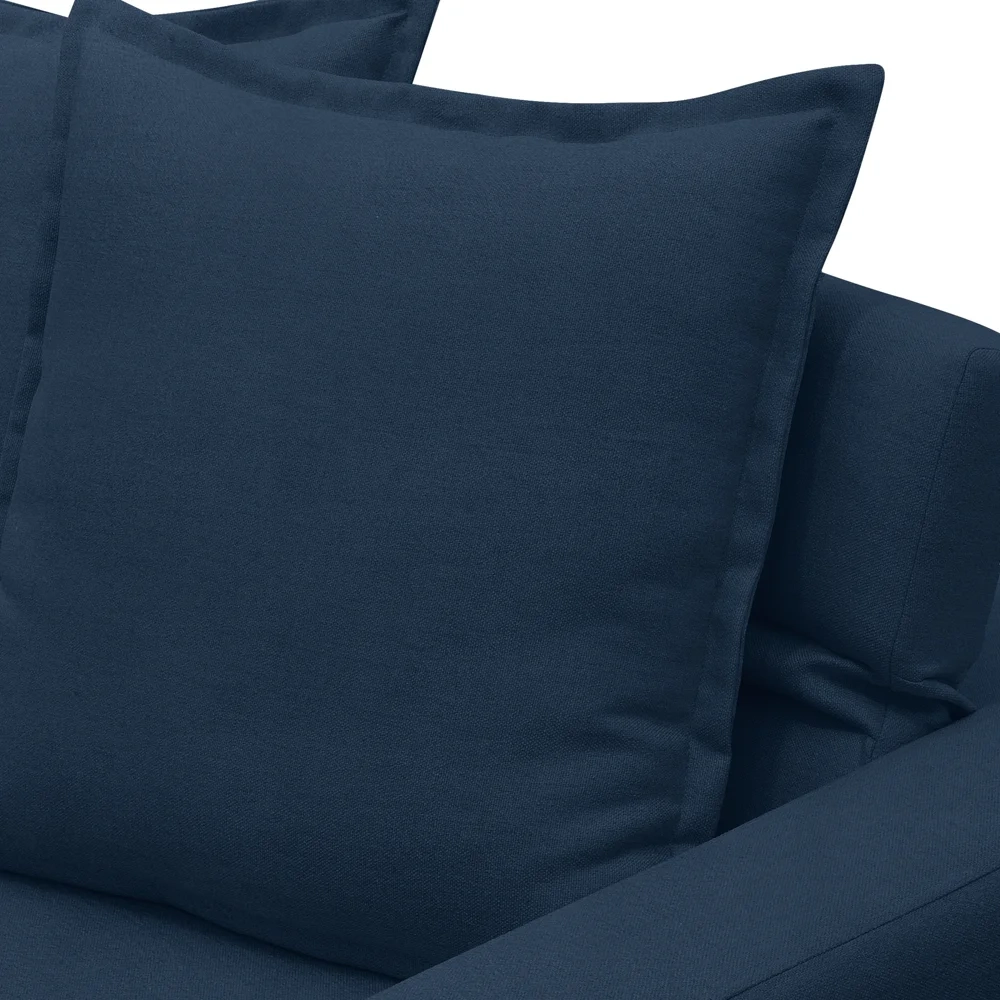 Sofá Retrátil Reclinável 3 Lugares 195cm Roma F05 Veludo Azul - Mpozenato