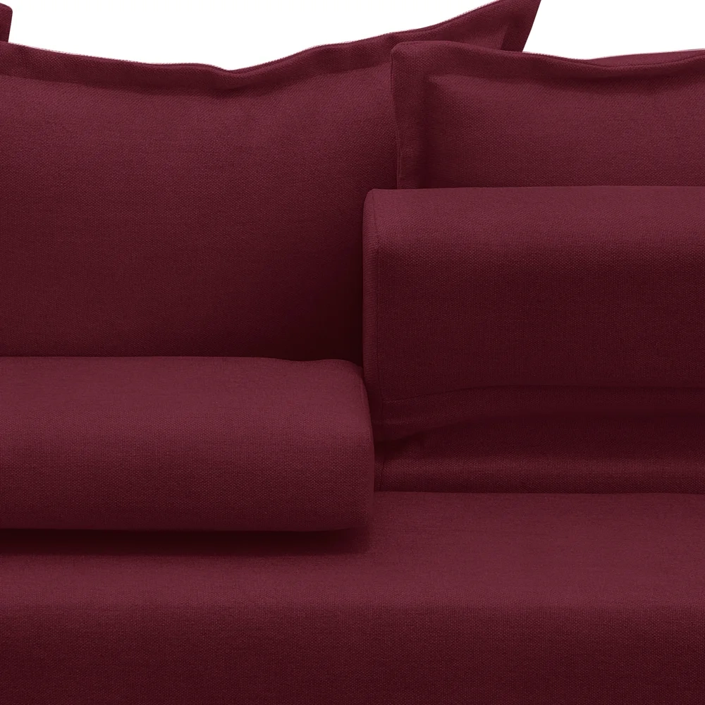 Sofá Retrátil Reclinável 3 Lugares 195cm Roma F05 Veludo Bordô - Mpozenato