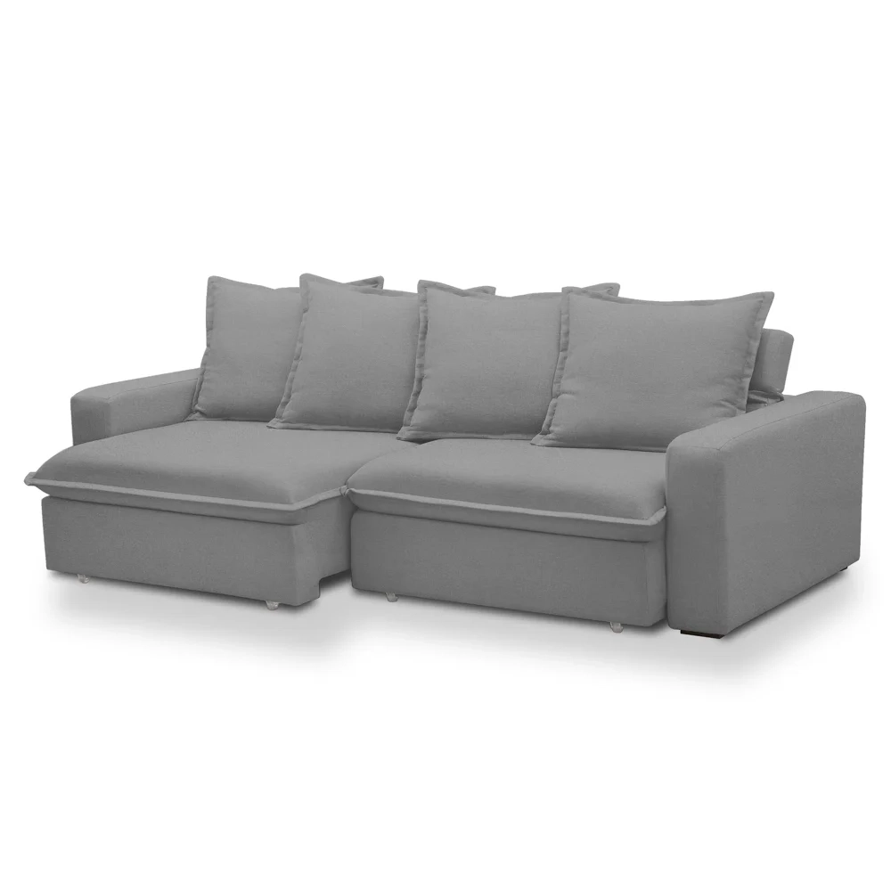 Sofá Retrátil Reclinável 3 Lugares 195cm Roma F05 Veludo Cinza - Mpozenato